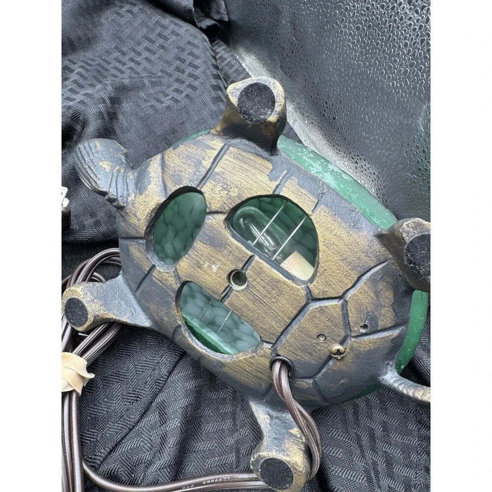 Brass Turtle Lamp! Works!